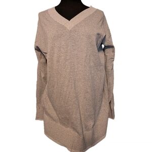 Lands End Tunic Sweater, size Large, gray